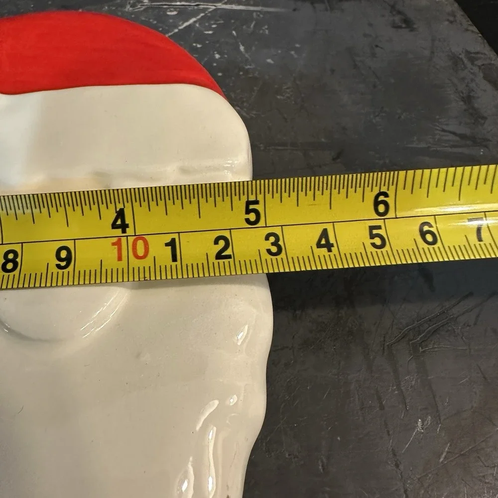 Vintage Glossy Ceramic Santa Face Wall Hanging‎ Christmas 6